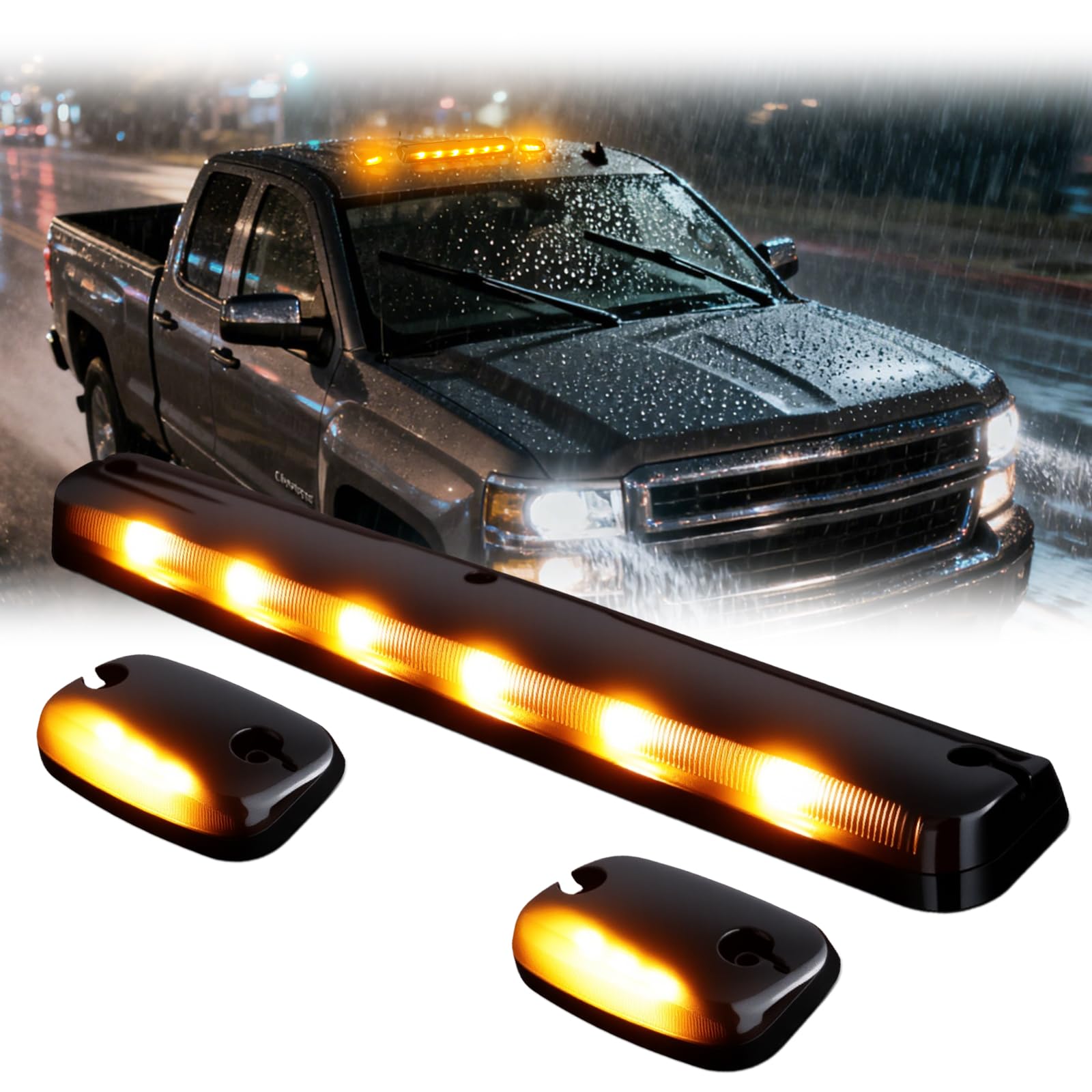 Kit de Luz LED de Techo Ambar para Chevrolet Silverado o Rey Camion