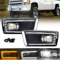 Faros Antiniebla Chevrolet Silverado con ojo de angel LED 2007 al 2015