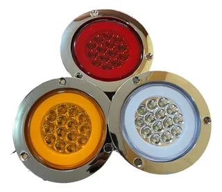 Stop LED 4" borde neon de camiones redondo
