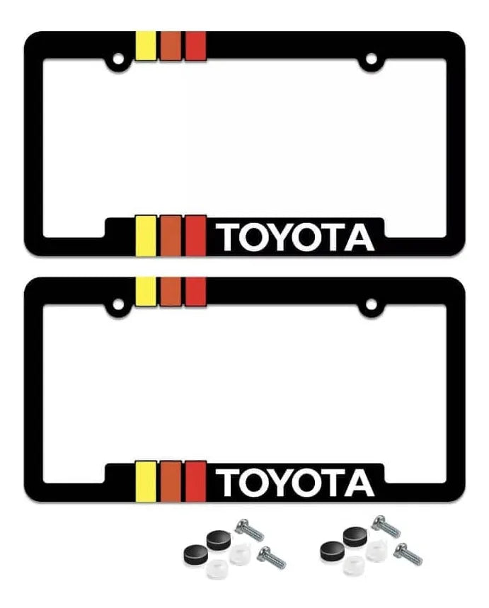 Marco de Placa Toyota Tricolor