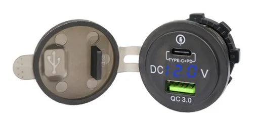 Cargador USB Carga Rapida con Voltimetro