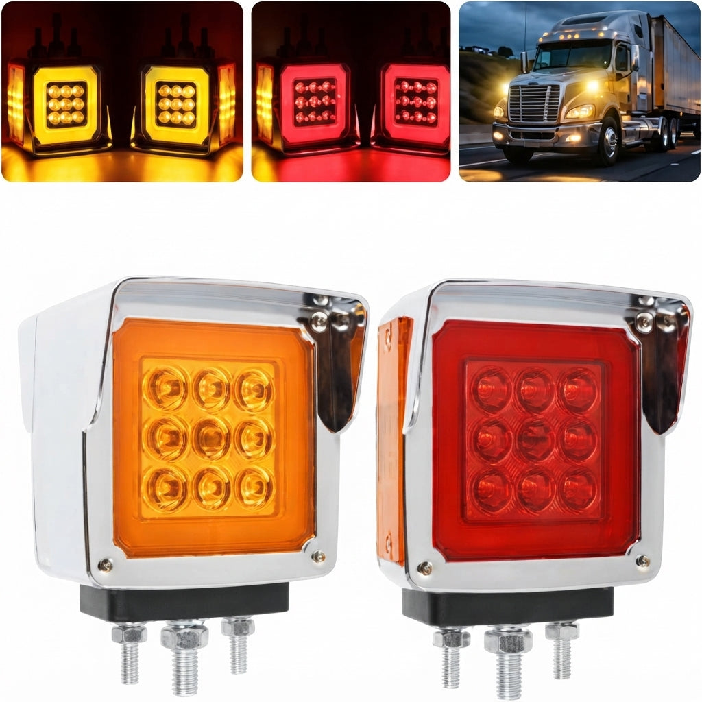 Cruces Led Cuadrado Con Gorra Para Camiones 12v 24v